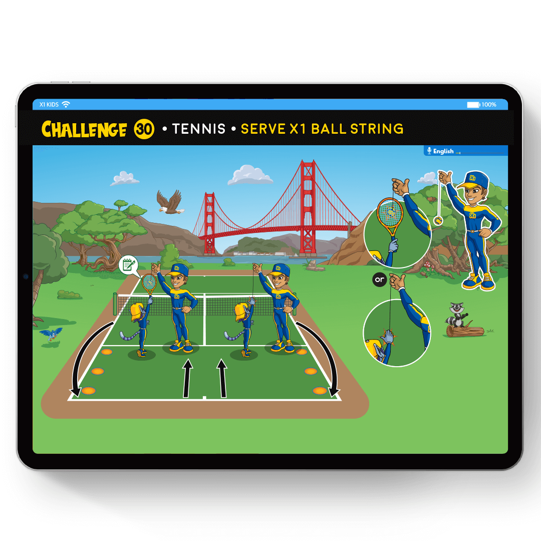 Tennis sample session plan on tablet